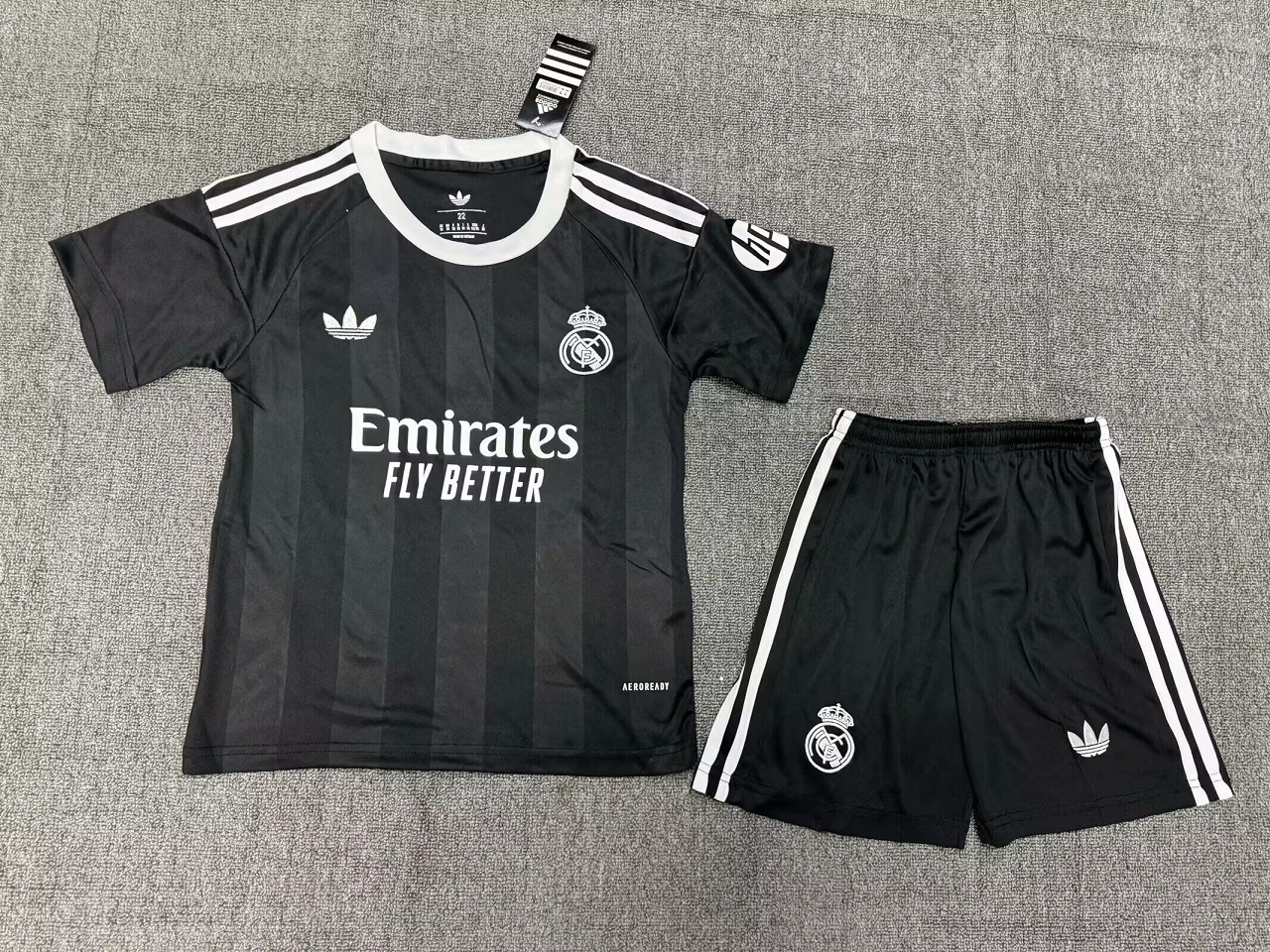 Kids-Real Madrid 25/26 GK Black Soccer Jersey